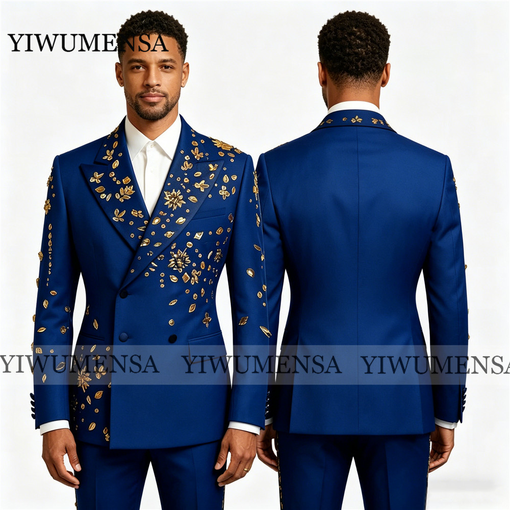 Men'S Formal Wear Jewelry - Великолепный королевский синий костюм для мужчин: