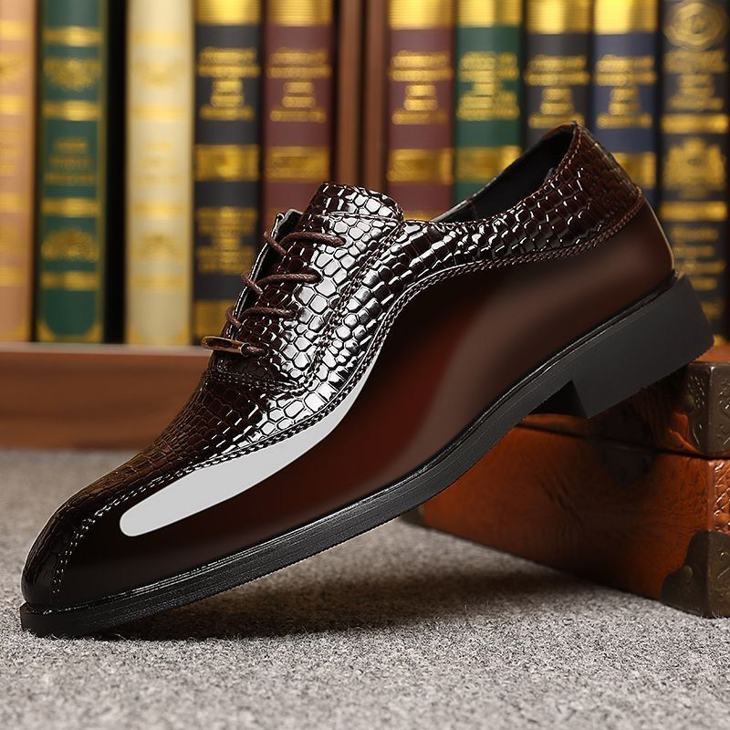 Men'S Formal Style - Мужские глянцевые лакированные туфли в британском