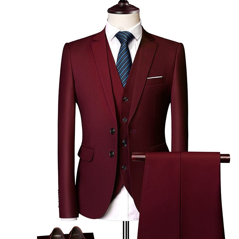 Men Formal Wear Wedding Guest - Мужской костюм в корейском стиле, облегающий