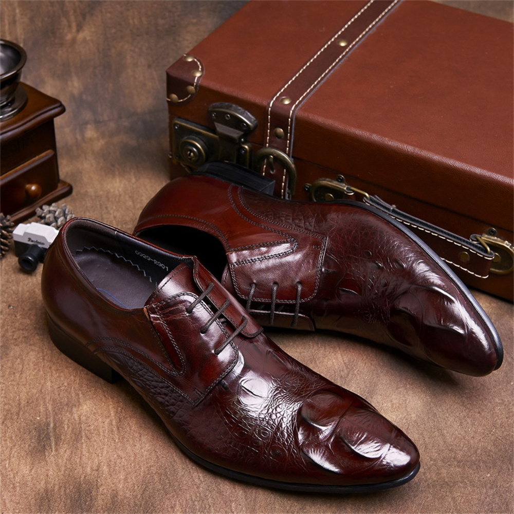 Men'S Formal Style - Мужские кожаные туфли с тиснением под