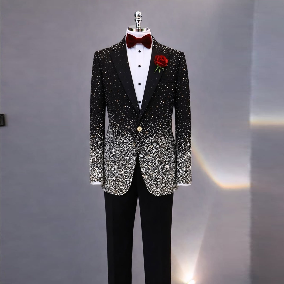 Men'S Formal Wear Rental - Элегантный мужской костюм с камнями и