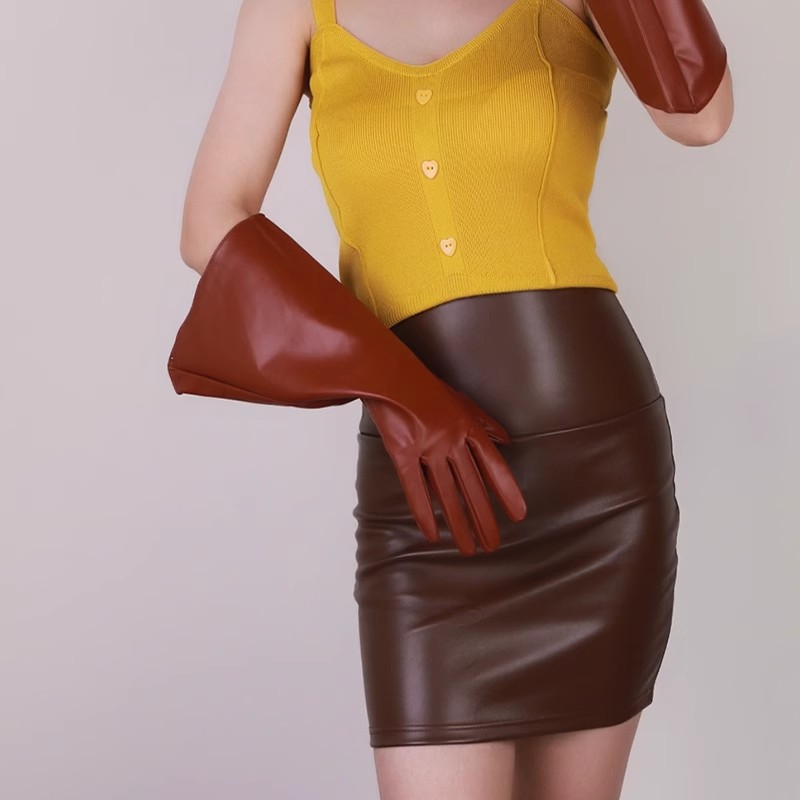 Женская модная Длинная коричне – обзор и цена Formal Glove Leather