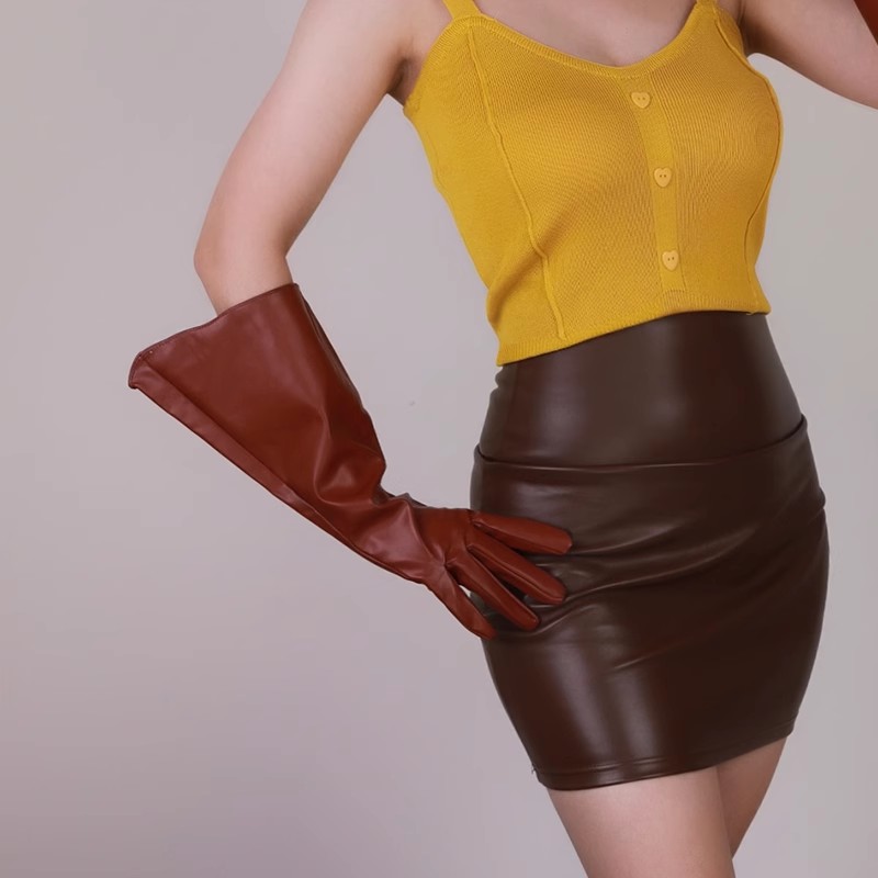 Женская модная Длинная коричне – обзор и цена Formal Glove Leather