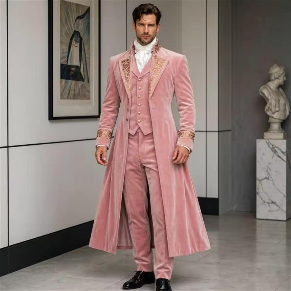 Мужской бархатный костюм из тр – обзор и цена Men Formal Wear Wedding Guest