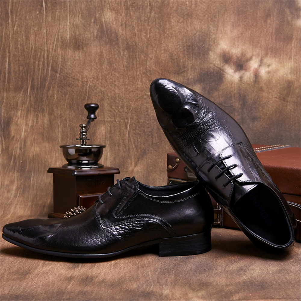 Мужские кожаные туфли с тиснен – обзор и цена Men'S Formal Style